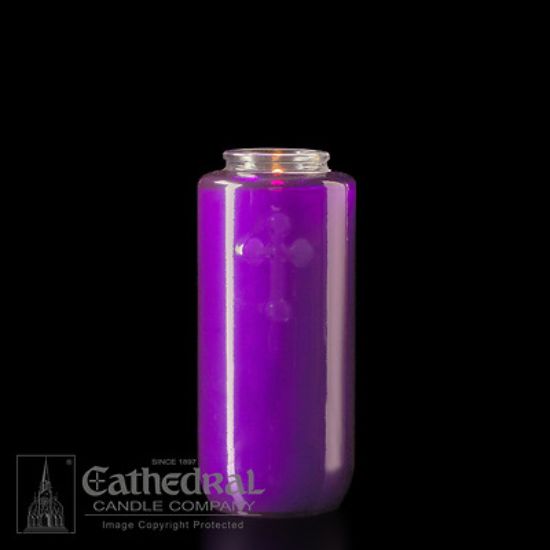 Picture of Cathedral 5-Day Glass Offering Candle - Purple