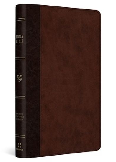 Picture of ESV Large Print Thinline Reference Bible, Red Letter (Trutone, Brown/Walnut, Timeless Design)