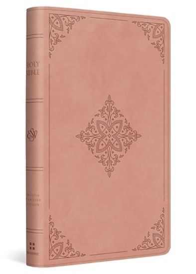 Picture of ESV Large Print Thinline Reference Bible (Trutone, Blush Rose, Fleur-De-Lis Design)