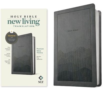 Picture of NLT Premium Value Thinline Bible, Filament Enabled (Leatherlike, Elevation Gray)