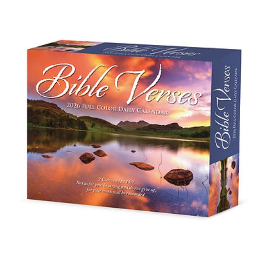 Picture of Bible Verses 2026 5.4 X 6.2 Box Calendar