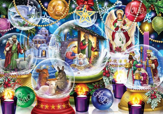 Picture of Nativity Snow Globes Advent Calendar