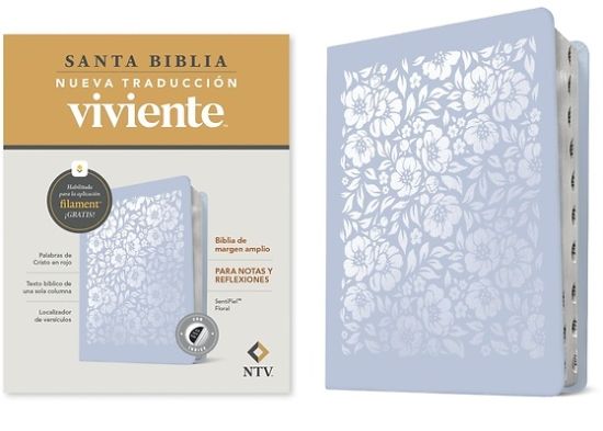 Picture of Biblia de Margen Amplio Ntv Con Filament (Sentipiel, Floral, Índice, Letra Roja)
