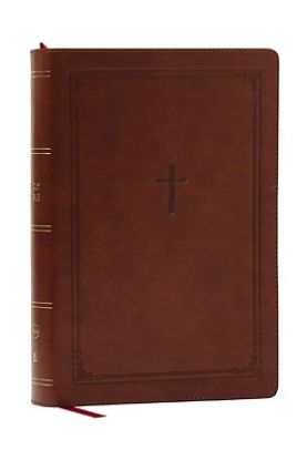 Picture of NKJV Giant Print End-Of-Verse Reference Bible, Brown Leathersoft, Red Letter, Comfort Print
