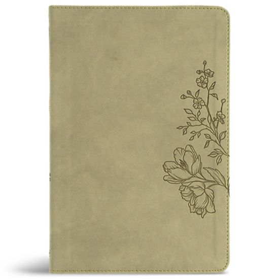 Picture of CSB Large Print Thinline Bible, Digital Study Edition, Sage Suedesoft Leathertouch