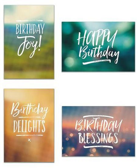 Picture of Birthday Simply Stated Boxed Cards - Box of 12