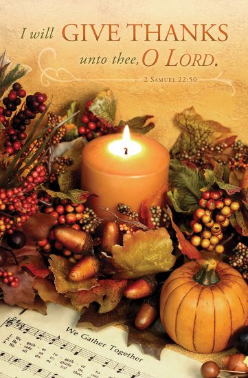 Picture of Thanksgiving I will Give Thanks Unto thee O Lord Bulletin