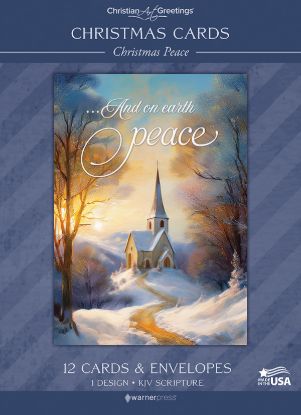 Picture of Boxed Cards Solid Christmas Peace - Box of 12
