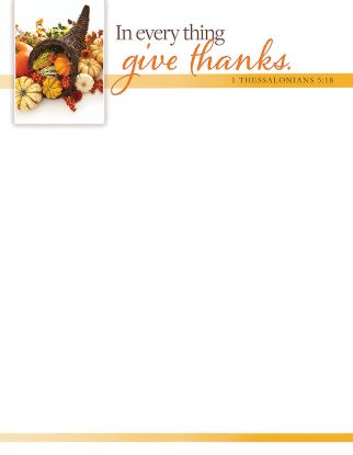 Picture of Thanksgiving In Every Thing Give Thanks Letterhead