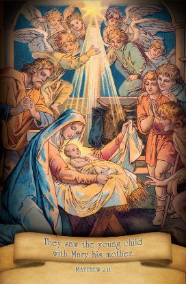 Picture of Christmas When they saw the Young Child with Mary Bulletin