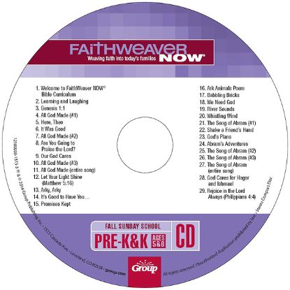 Picture of FaithWeaver NOW PreK-K CD Fall 2026