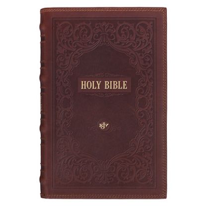 Picture of KJV Bible Giant Print Standard-Size (Full-Grain Leather, Dark Brown)