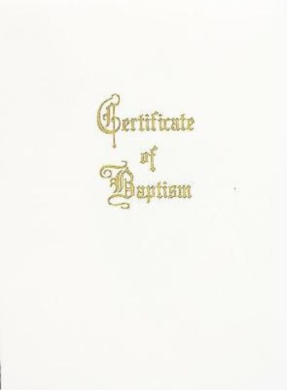 Picture of Traditional Steel-Engraved Child Baptism Certificate (Pkg of 3)