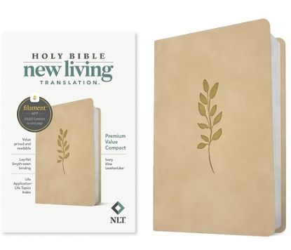 Picture of NLT Premium Value Compact Bible, Filament Enabled (Leatherlike, Ivory Vine)