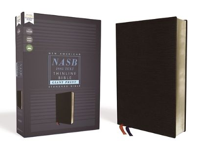 Picture of Nasb, Thinline Bible, Giant Print, Bonded Leather, Black, Red Letter Edition, 1995 Text, Comfort Print