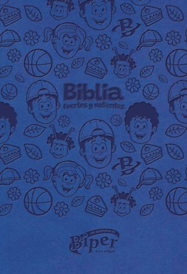 Picture of Biblia Biper Y Sus Amigos, Fuertes Y Valientes (Nbla), Leathersoft, Azul, Palabras de Jesús En Rojo, Comfort Print