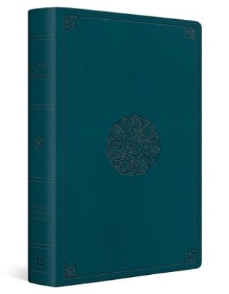Picture of ESV Giant Print Personal Size Bible, Red Letter (Trutone, Deep Teal, Emblem Design)
