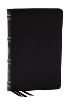 Picture of RSV Personal Size Bible with Cross References, Black Premium Goatskin Leather, Premier Collection, (Sovereign Collection)