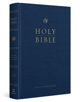 Picture of ESV Pew and Worship Bible, Large Print (Hardcover, Blue)