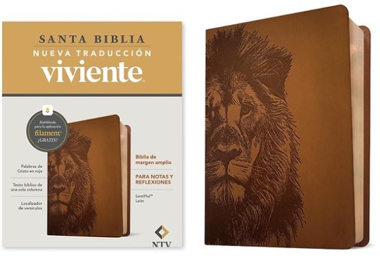 Picture of Biblia de Margen Amplio Ntv Con Filament (Sentipiel, León, Letra Roja)
