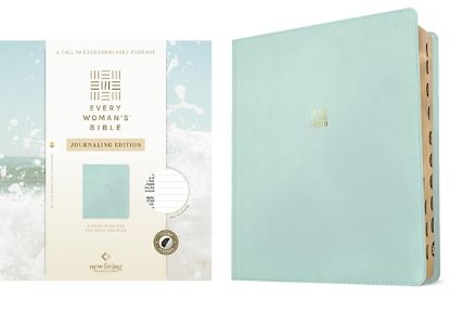Picture of NLT Every Woman's Bible, Journaling Edition, Filament Enabled (Leatherlike, Seafoam Blue, Indexed, Red Letter)