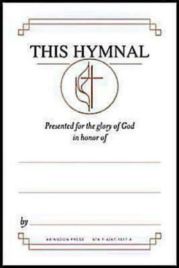 Picture of United Methodist Hymnal Bookplates "In honor of..."  (Pkg of 48)