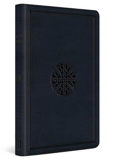 Picture of ESV Large Print Value Thinline Bible (Trutone, Navy, Mosaic Cross Design)