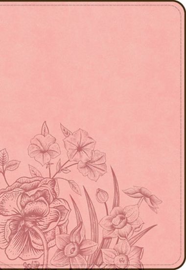 Picture of CSB Large Print Compact Reference Bible, Optimal Type, Digital Study Edition, Pink Floral Leathertouch