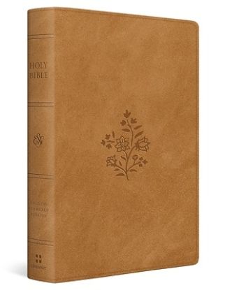 Picture of ESV Giant Print Personal Size Bible, Red Letter (Trutone, Nubuck Caramel, Wildflower Design)