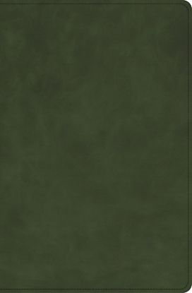 Picture of CSB Single-Column Compact Bible, Holman Handcrafted Collection, Zipper Closure, Olive Premium Calfskin