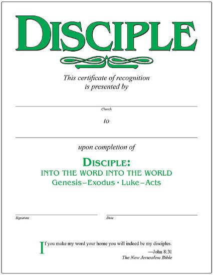 Picture of Disciple II Into the Word Into the World Certificate [PDF Download]