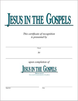 Picture of Jesus in the Gospels Certificate [PDF Download]