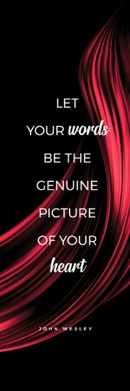 Picture of Let Your Words Color Swirl Words of Wesley Hanging Banner