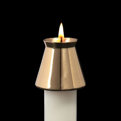 Picture of Brass Cathedral Style Follower for Wax Candles
