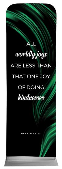 Picture of All Worldly Joys Color Swirl Words of Wesley Sleeve Banner