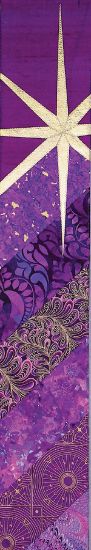 Picture of Star Magenta Dupioni Lectern Scarves (Pair)