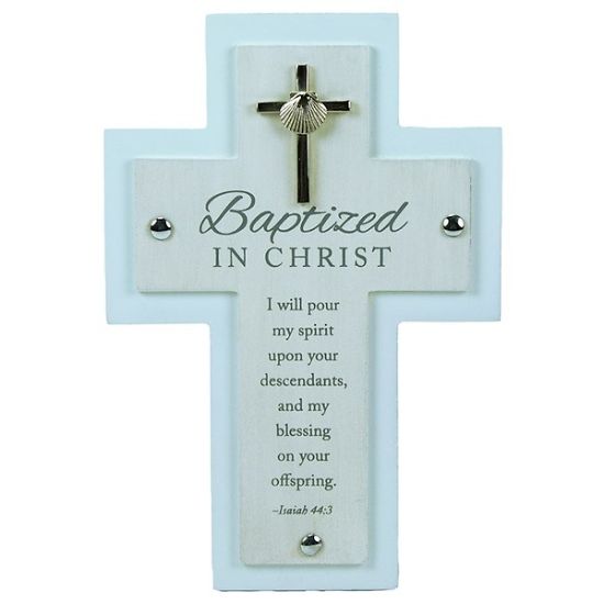 Picture of Cross Baptized in Christ Blue