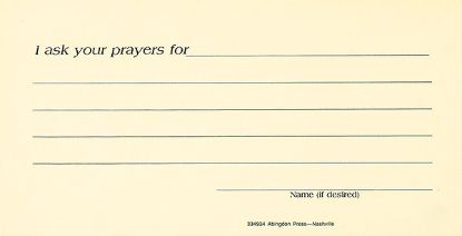 Picture of Prayer Request Card (Pkg of 25)