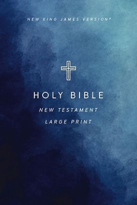 Picture of NKJV Large Print Outreach New Testament Bible, Geometric Softcover, Comfort Print