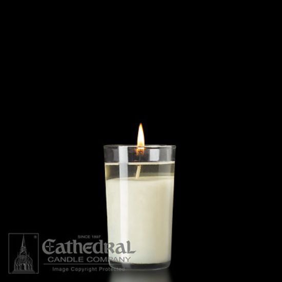 Picture of 40-Hour 51% Beeswax Glass Chapel Light - Crystal
