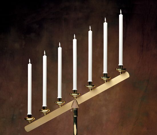 Picture of Stearic Altar Candles Emkay 8 7/8 x 7/8 Pack of 12 Plain End