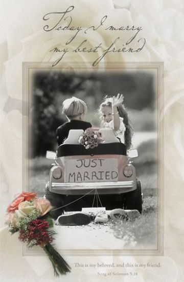Picture of Today I Marry My Best Friend Wedding Regular Size Bulletin