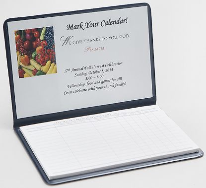Picture of Attendance Registration Pad Holder - Navy (Pkg of 6)