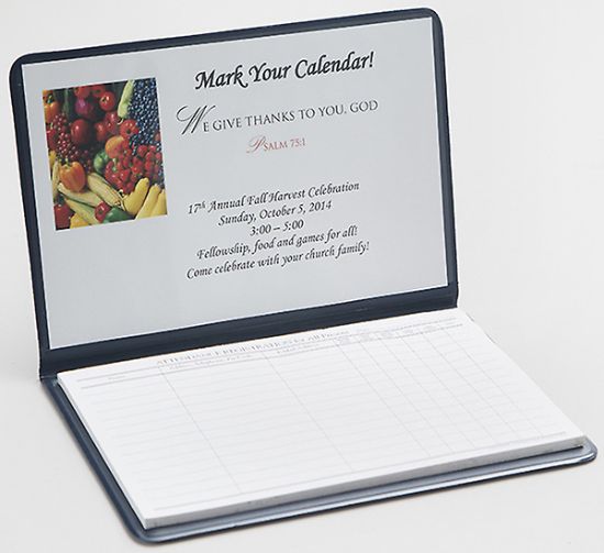 Picture of Attendance Registration Pad Holder - Navy (Pkg of 6)