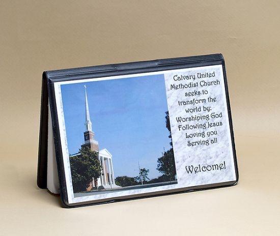 Picture of Attendance Registration Pad Holder with Front Cover Pocket - Black (Pkg of 6)