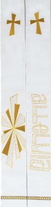 Picture of Alleluia White Cathedral Stole with Embroidery GOLD