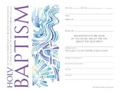 Picture of Community Child Baptism Certificate (Package of 12)