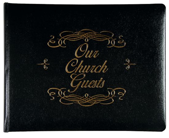 Picture of Large Church Guest Book - Black