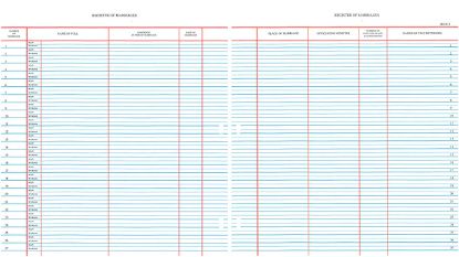 Picture of Westminster Church Register Binder Sheets  Marriages